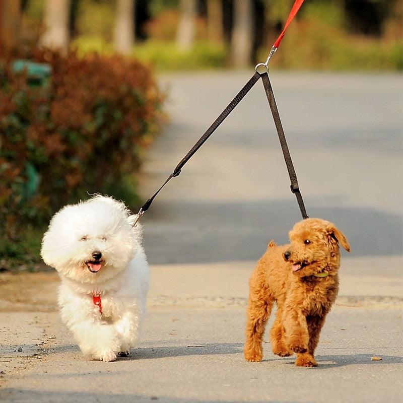 "Double Dog Leash Coupler - Walk Two Pups like a Pro!"