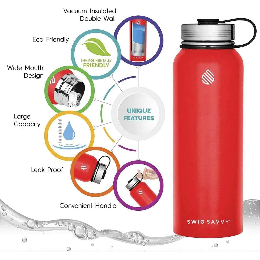 "32oz Premium Stainless Steel Sports Water Bottle with Insulation"