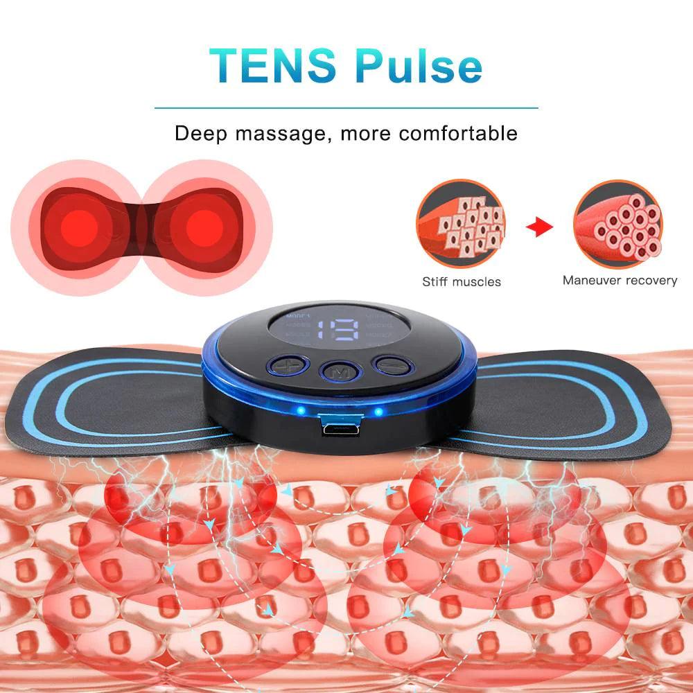 "Portable Electric Neck Massager with 8 Modes for Pain Relief and Muscle Stimulation"