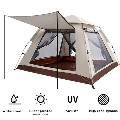 "Instant Pop-Up Waterproof Camping Tent for 4-6 People - Perfect for Family Adventures!"