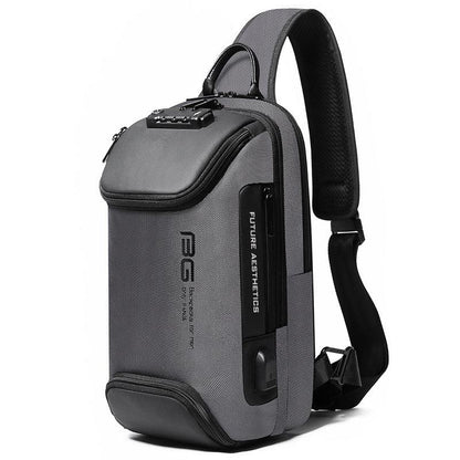 "Secure and Stylish Italian Chest Bag with Bange Anti-Theft USB Technology for Men"